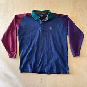 Vintage 90’s Chaps Ralph Lauren Multicolor long sleeve collard Shirt